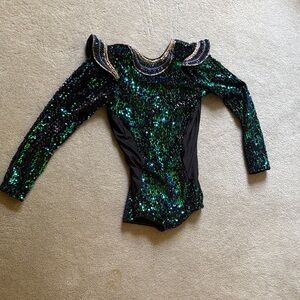 Sequin Green and Black Costume